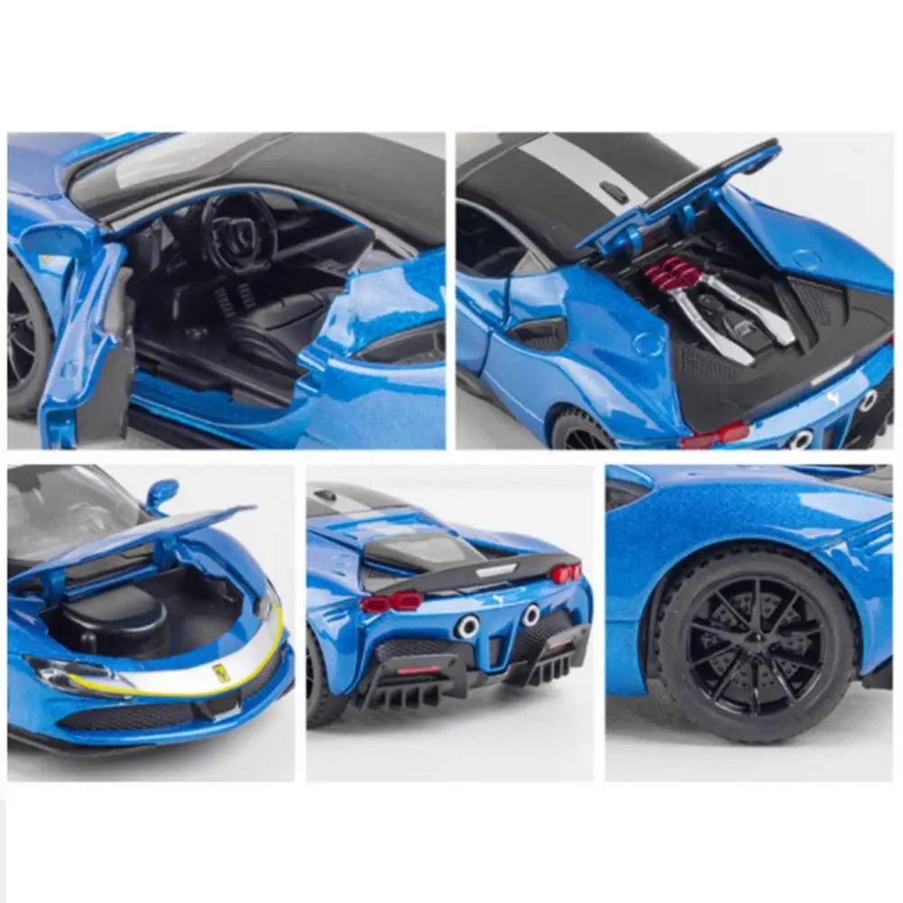 

Car Model Artificial Alloy 1:32SF90 Sound Light Toy Car Saloon Toy Vehicle Simulation Sound Light Pull Back Toys Car For Kid