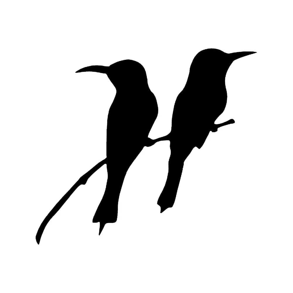 

Виниловая наклейка «Птица на ветке», аксессуары для окон, бампер, черный/серебристый, 15*13,3 см