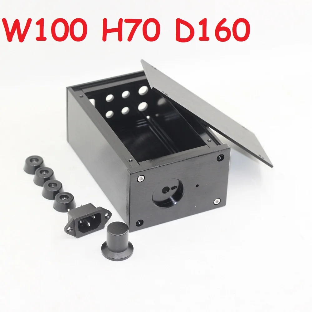 Размер D160 W100 H70 ЦАП усилитель чехол источник питания DIY шасси WA58 алюминиевый