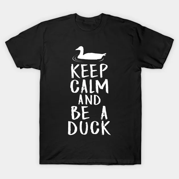 Мужская Футболка Keep Calm and Be a Duck женская футболка|Мужские футболки| |