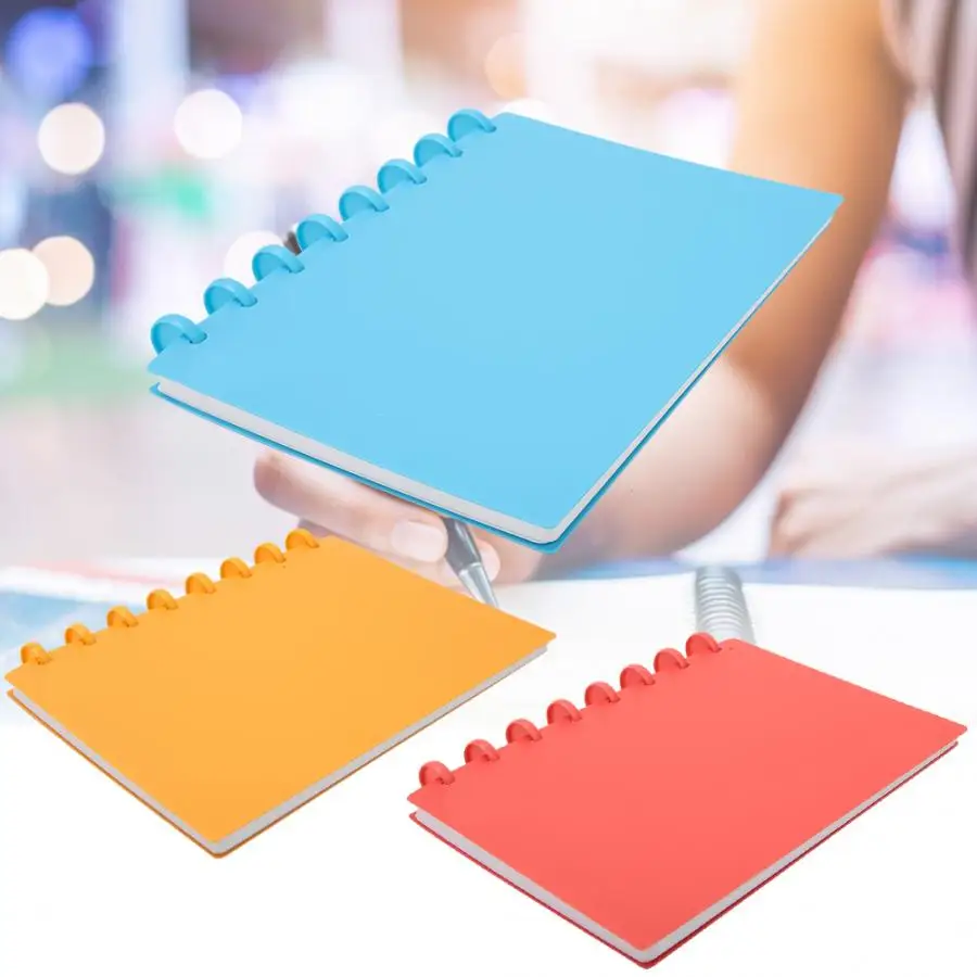 Portable A5 Mushroom Hole Binder Refillable Writing Paper Notebook Office School Supplies 360 degree folded notebook