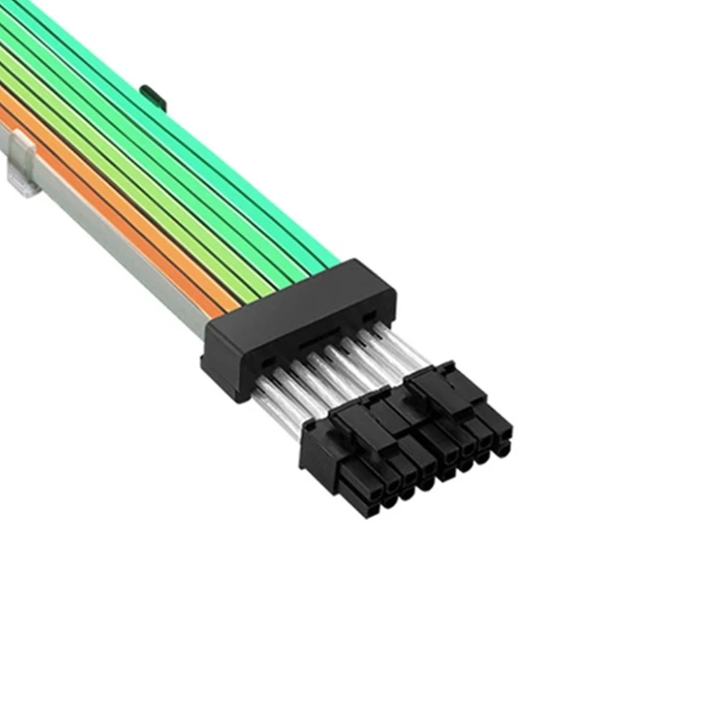 

8Pin 24Pin Neon ARGB Line GPU Graphics Card Power Extension Cable for Computer PC Case Chassis Motherboard
