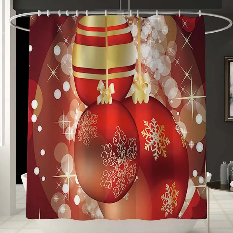 Bathroom Curtain 9 Санта-Клаус, занавеска для ванной комнаты, сиденье для унитаза, рождественские украшения для дома, Navidad, рождественские подарки, новогодние коврики - Цвет: Bathroom Curtain 9