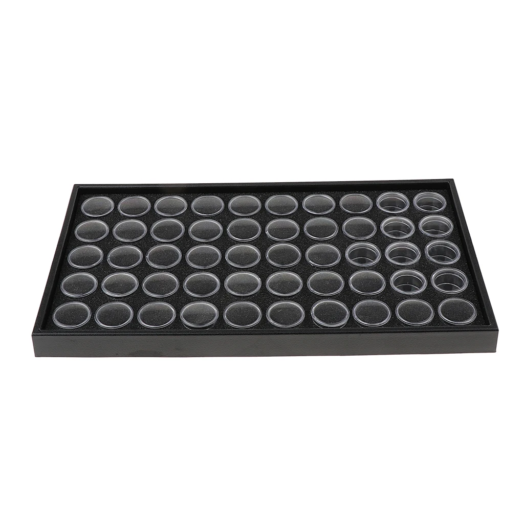 

Organizer Tray with 50 Bottles Set for Nail Art Diamond Painting Rhinestone