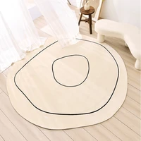 modern simple irregular shape carpet for living room bedroom decor kids room nonslip play mat office chair mat soft plush carpet