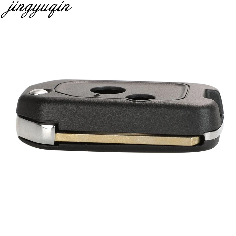 

Jingyuqin 10ps Remote Flip Car Key Case Shell Modified For Honda fit Accord Civic 2006-2011 CRV 2018 Pilot with Button Pad 2 BTN