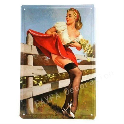 Винтажный Ретро сексуальный Pin Up Girl оловянный знак металлический Декор|Таблички