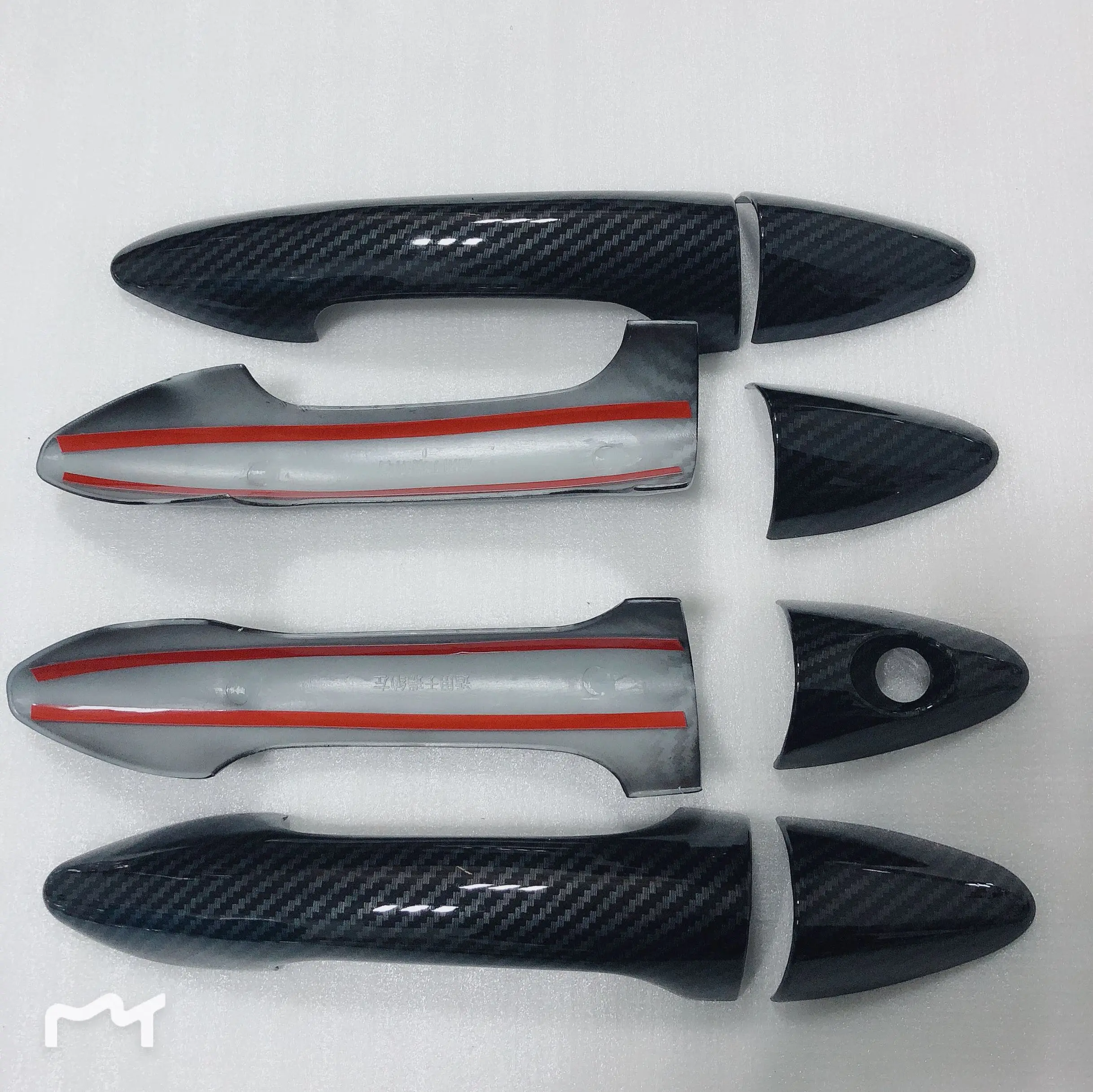 Набор из 8 предметов черные чехлы на дверные ручки АБС пластика для Hyundai VERNA/Solaris 4dr