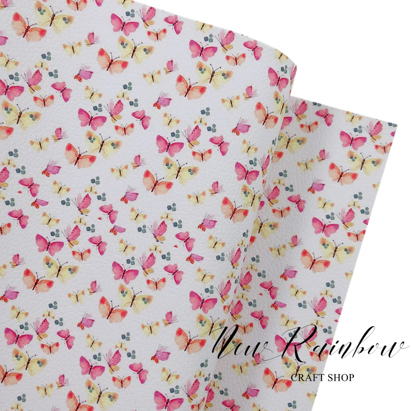 Новая Радужная 30 х2 2 см/A4 розовая цветная Милая бабочка с принтом искусственная