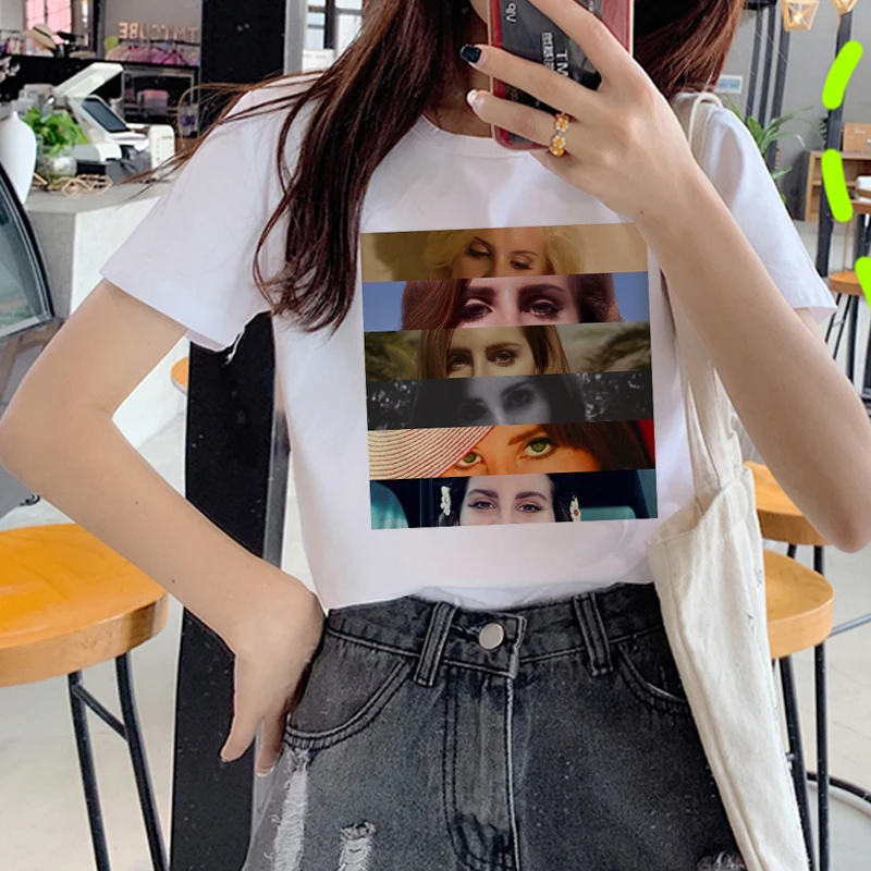 Lana Del Rey Harajuku Ullzang футболка женская с забавным принтом Футболка для фанатов 90s графическая Эстетическая футболка корейский стиль футболки женские - Цвет: 5783