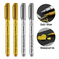 4pcs waterproof metallic craftwork art marker paint pen gold silver color for diy drawing graffiti doodle office signature note