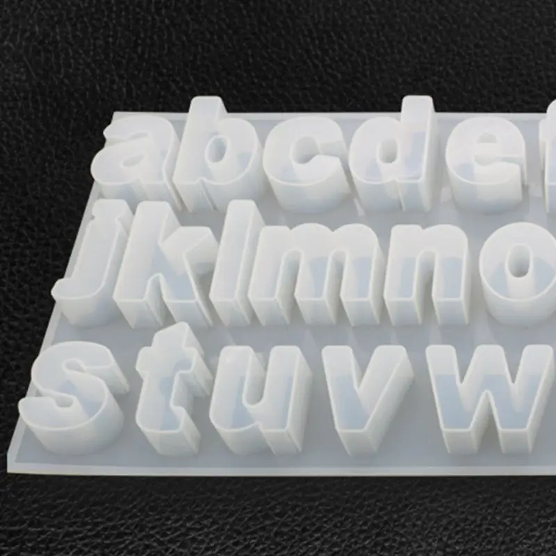 

Creative DIY Crystal Epoxy Mold Lowercase Letter Molds Jewelry Making Mould