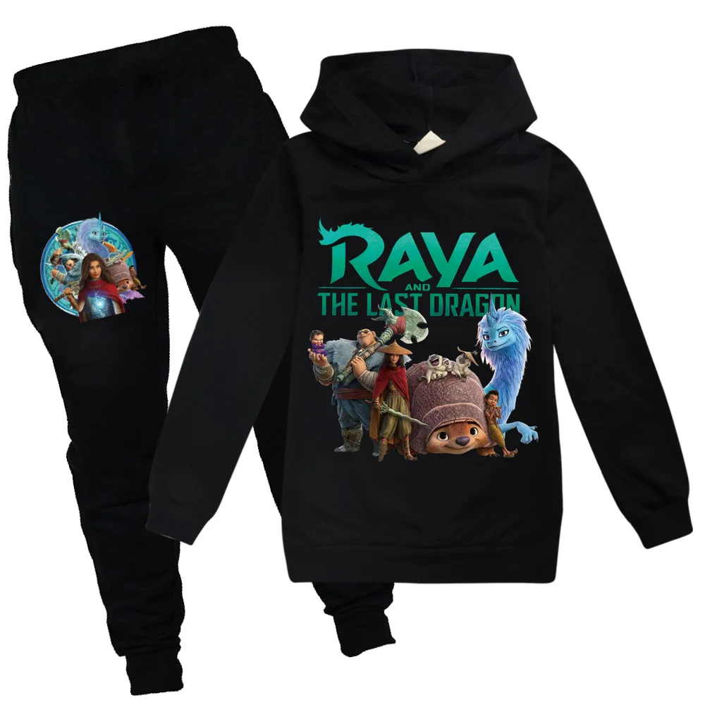 

Kids Clothes Girls Outfits Raya and The Last Dragon Long Sleeve Hoodies Pants Suit for Teens Girl Boys Jogger Set 2pcs Tracksuit