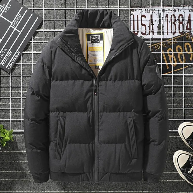 Новинка 2020 зимняя Хлопковая мужская короткая куртка на осень и зиму бархатная