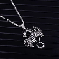 animal dragon shape pendant necklace mens necklace new fashion metal pendant accessories party jewelry