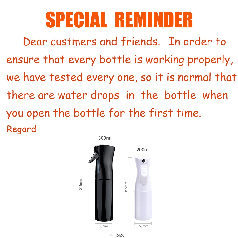 Высококачественный непрерывный распылитель воды для волос Сверхтонкая бутылка