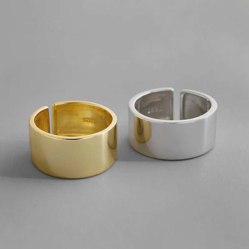 Женское большое кольцо в стиле панк обручальное из белого золота Корейском