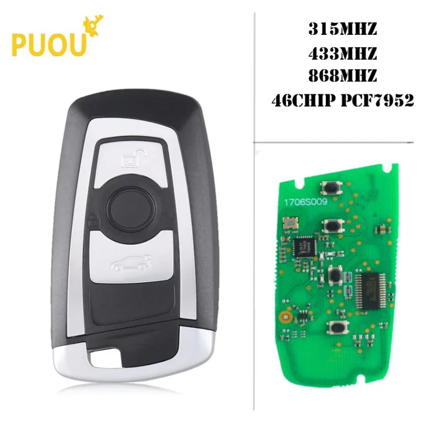 3 кнопки Smart Remote car Key Fob для BMW Cas4 315/433/868 МГц FEM / BDC CAS4 + PCF7953/49 Chip 2011 2017|Ключ от авто| |