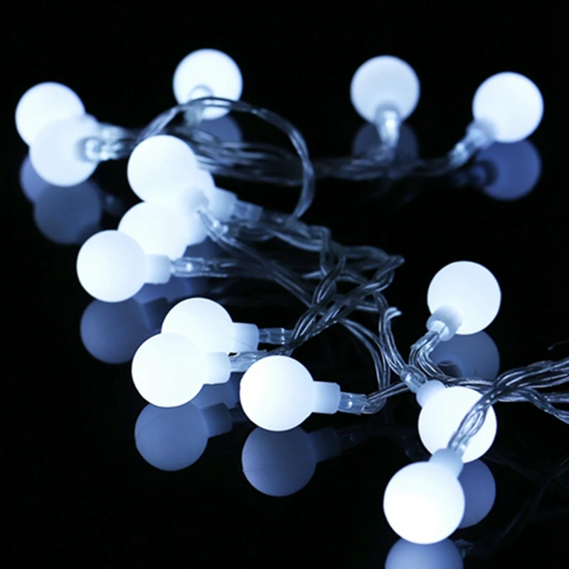 LED Ball String Lights Wedding Fairy Light Christmas Outdoor Indoor Garland 5m 10m 20M 30M 50M Holiday Party Garden Decor | Лампы и