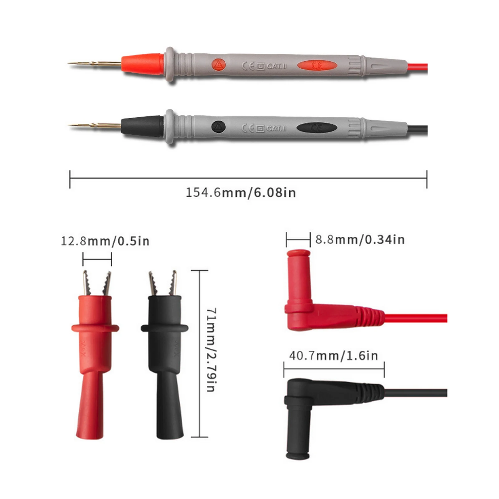 

1000V 20A Multimeter Test Leads Universal Cable Pen Cable Probe Test Leads Pin for Multi-Meter Tester Wire Tips Alligator Clip