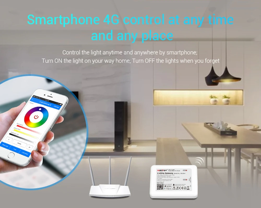 Milight Светодиодная лампа E14 5 Вт RGB+ CCT Светодиодная лампа AC85-265V, беспроводной WL-Box1 светодиодный контроллер, 2,4G беспроводной RGBWW RF пульт дистанционного управления