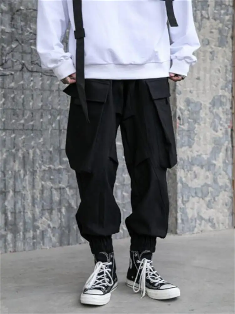 Men's Overalls Spring And Autumn New Large Pocket Decoration Urban Youth Harajuku Leisure Loose Large Pants