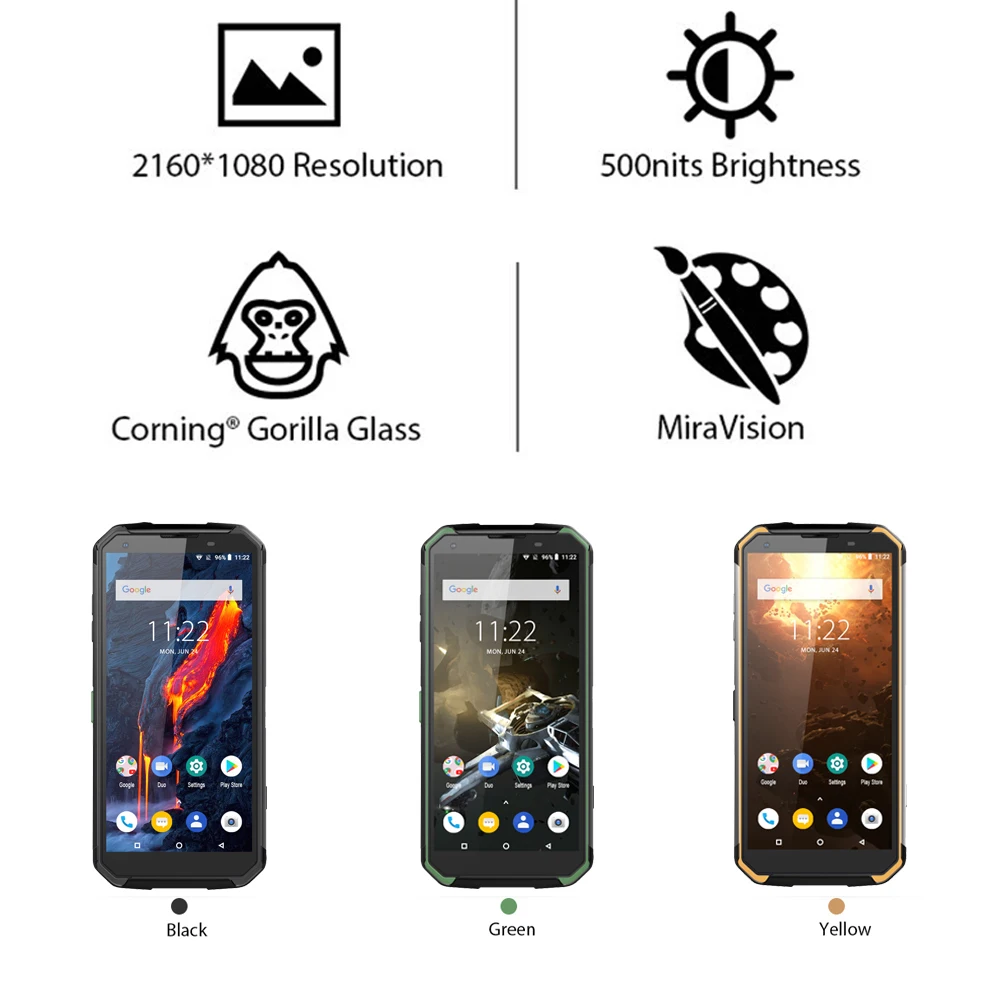 Blackview BV9500 10000 мАч IP68 Водонепроницаемый 5,7 дюйма FHD 18:9 MT6763T восьмиядерный смартфон 4 ГБ+ 64 ГБ 16.0MP камера Android 8,1