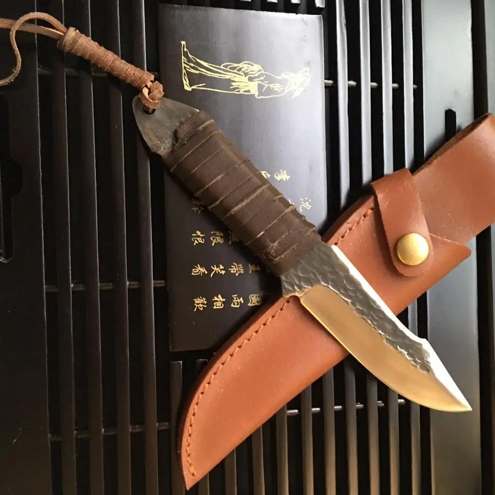 Открытый охотничий нож с фиксированным лезвием высокой твердости 60 HRC ножи для