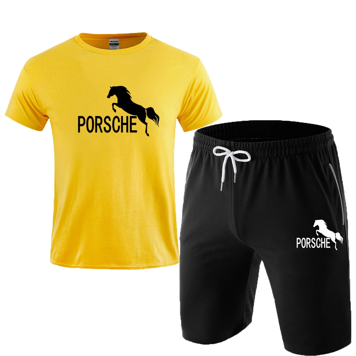 

2021 brand men's casual suit fashion T-shirt pants men's sportswear summer men's suit clothes short-sleeved T-shirt casual pants