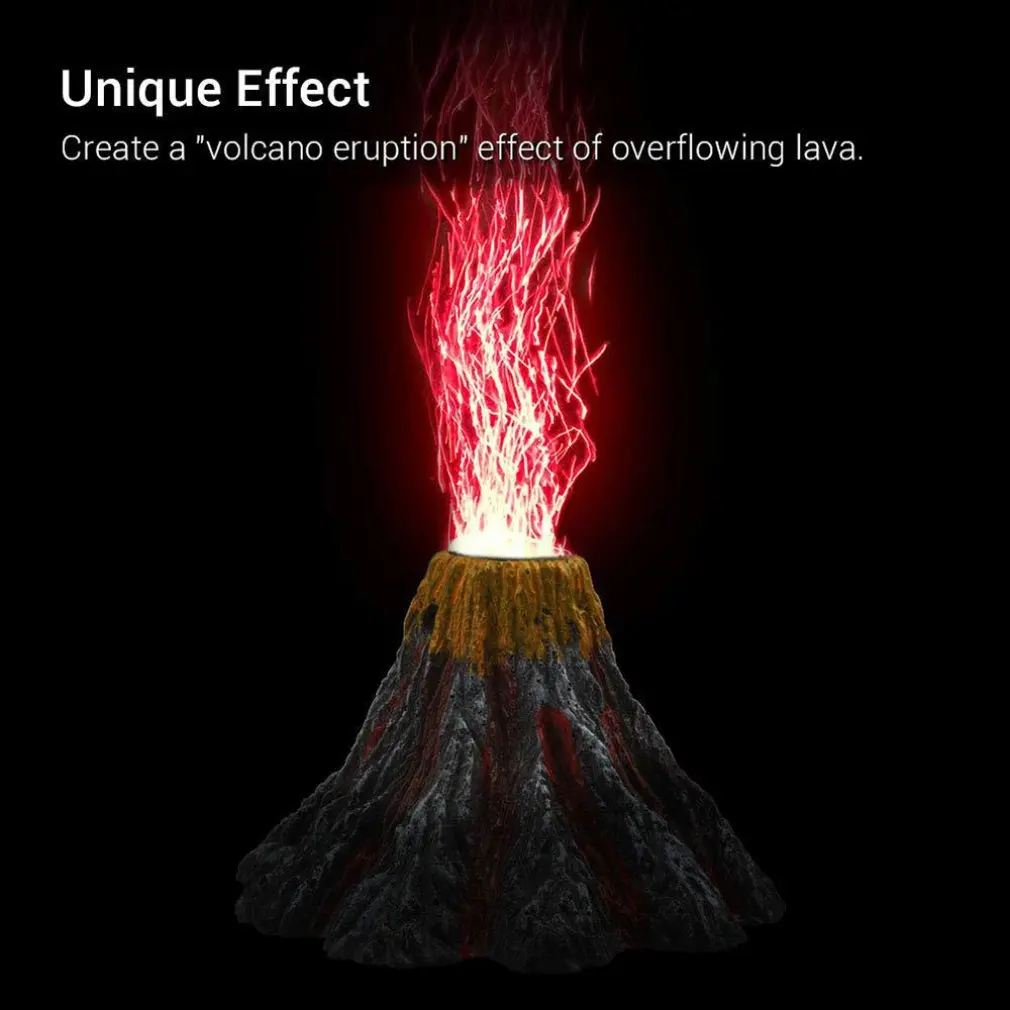 

Waterproof LED Fish Tank Light LED Bubble Volcano Colorful Light Volcano Aquarium Ornament Air Bubble Decorations