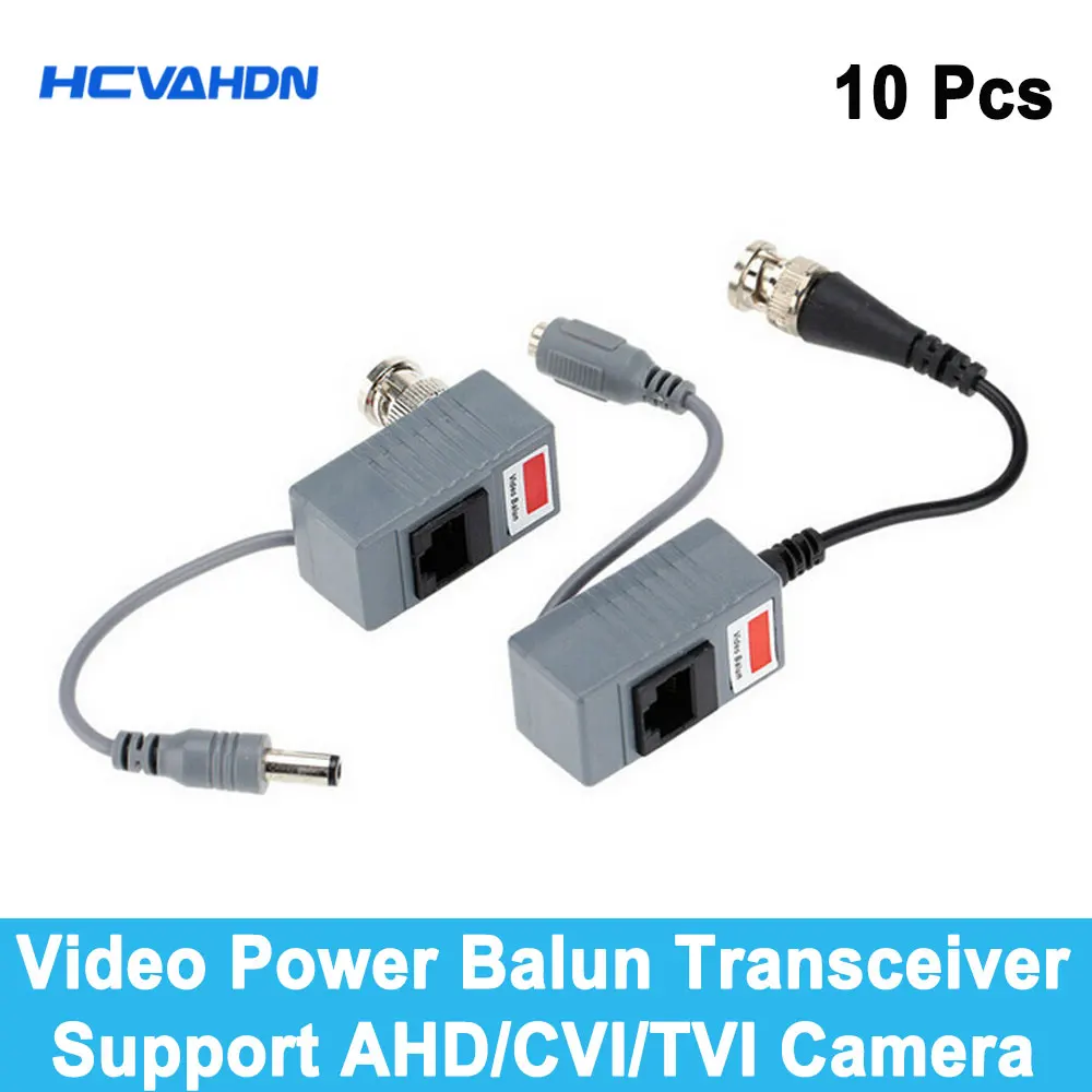10 шт. аксессуары для камеры видеонаблюдения Аудио Видео балун трансивер BNC UTP RJ45 с