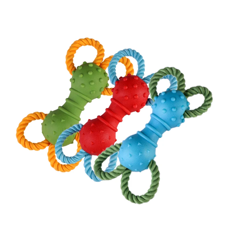 

Dog Toy Rubber Bends and Hitches Teddy Small and Medium-Sized Dogs Corgi/French Bulldog Dog Puppies Molar Cotton String Pet