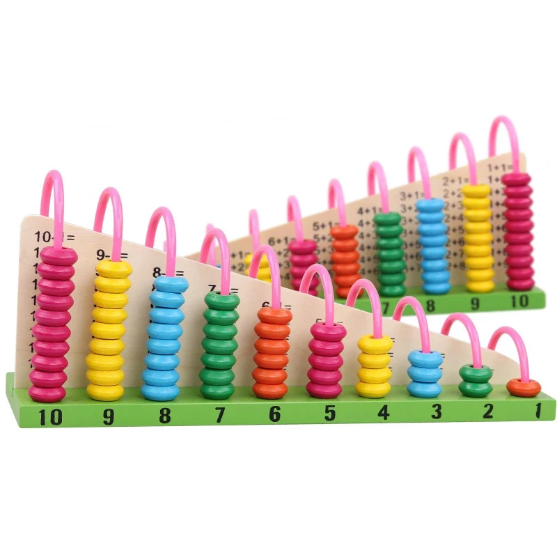 Деревянные игрушки LOGOWOOD abacus детские математические с радужными бусинами