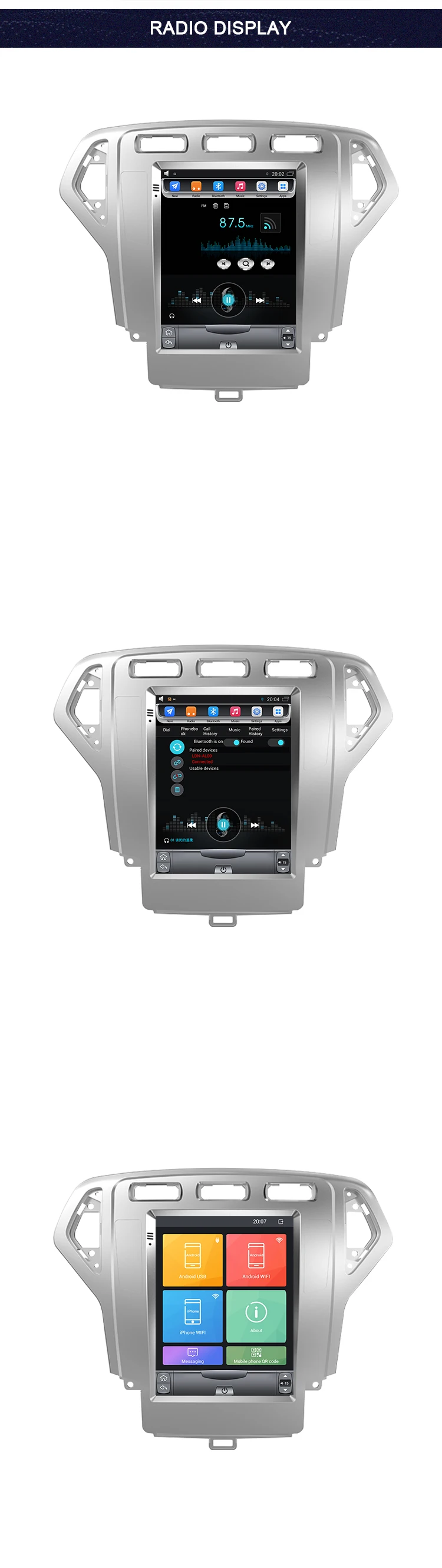 Navivox 10," вертикальный экран 2 Din Android Автомагнитола для Ford Mondeo MK4 2007-2011 Автомобильный DVD gps Мультимедиа Видео навигация