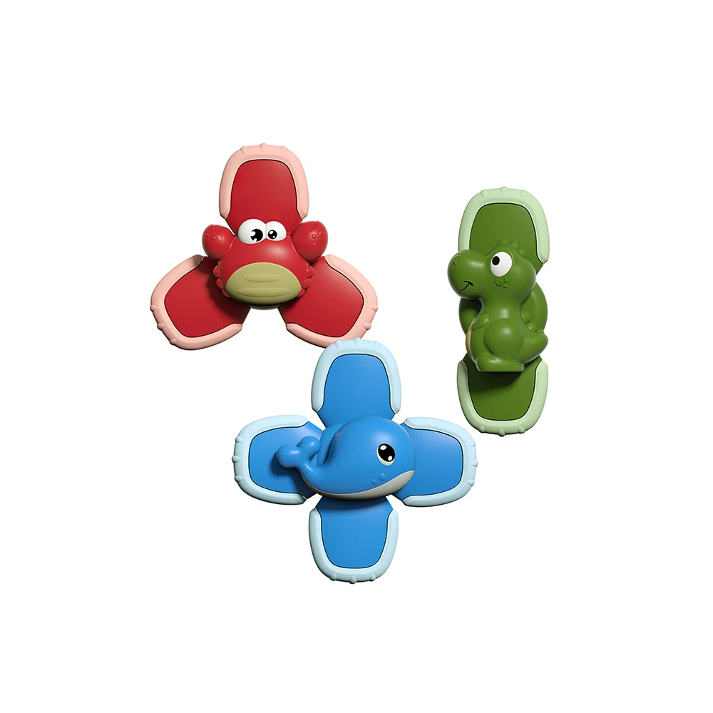 Вращающаяся присоска Playthings динозавр краб Кит три штуки один набор вращающийся на