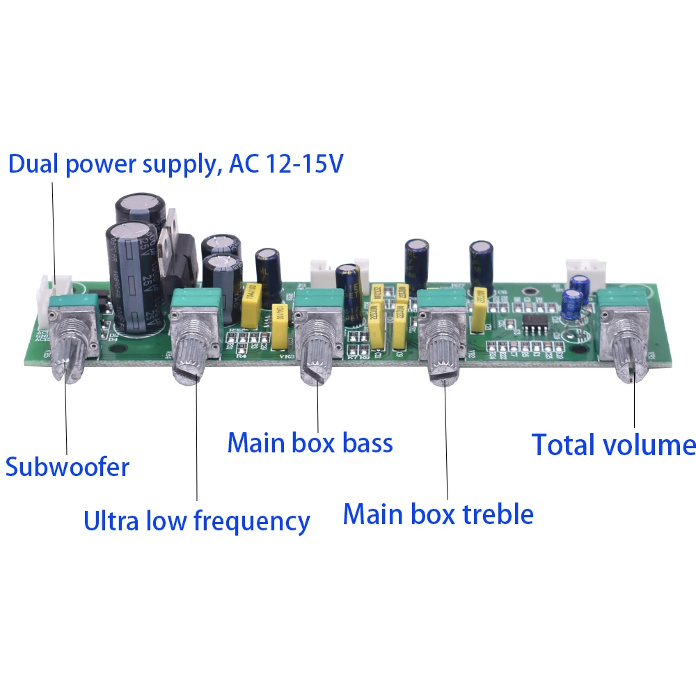 Tenghong NE5532 усилитель сабвуфера Tone Board 2 1 AC12V-15V преампер высокие частоты ультра