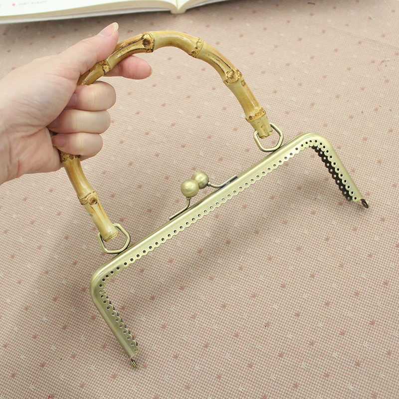 10 Pcs Per Lot Size 20 Cm 25 Metal Purse Frame With Bamboo Bag Handle Diy Handbag Accessories China Online Shop | Багаж и сумки