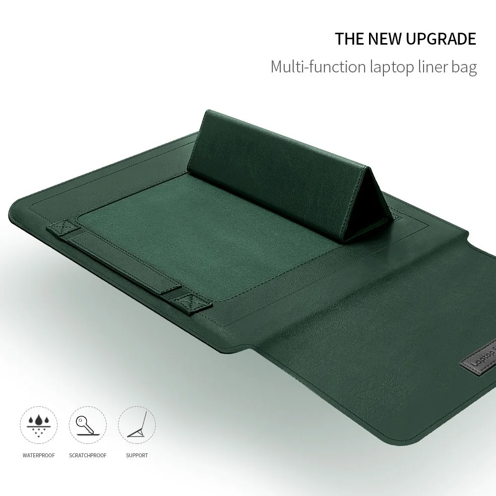 pu leather laptop sleeve bag case for macbook air pro 13 13 3 notebook 11 12 14 15 15 4 17 inch cover for hp lenovo huawei free global shipping