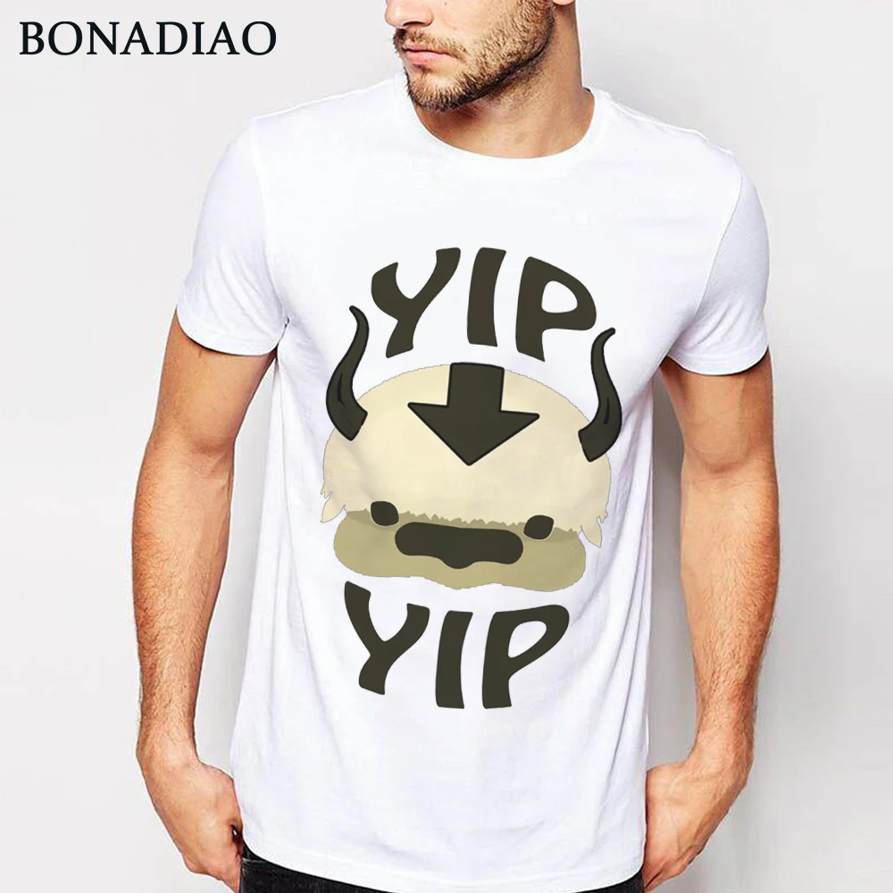 Футболка с круглым вырезом героями мультфильмов Appa The Last Airbender Avatar футболка