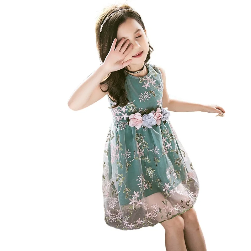 Платье-майка для девочек Летнее Новое Детское платье детское маленькой девочки