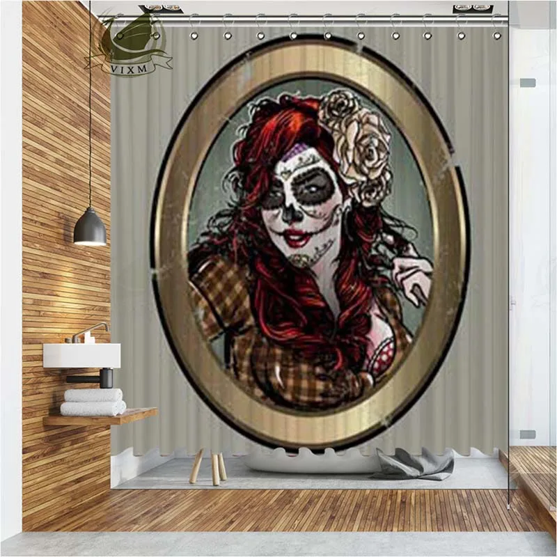 Занавески для душа VIXM Day Of The Dead из водонепроницаемого полиэстера занавески