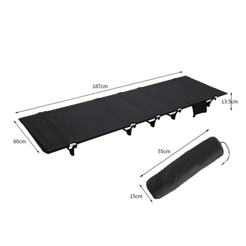 

Strong Stable Folding Camping Bed Cot with Carry Bag for Outdoor Travel Base Camp Hiking Mountaineering Camping