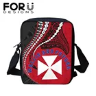 Новое поступление 2021 г., сумка-мессенджер FORUDESIGNS для женщин, Wallis And Futuna kаналогиa Tatau, женские маленькие холщовые сумки с 3D-принтом, крест