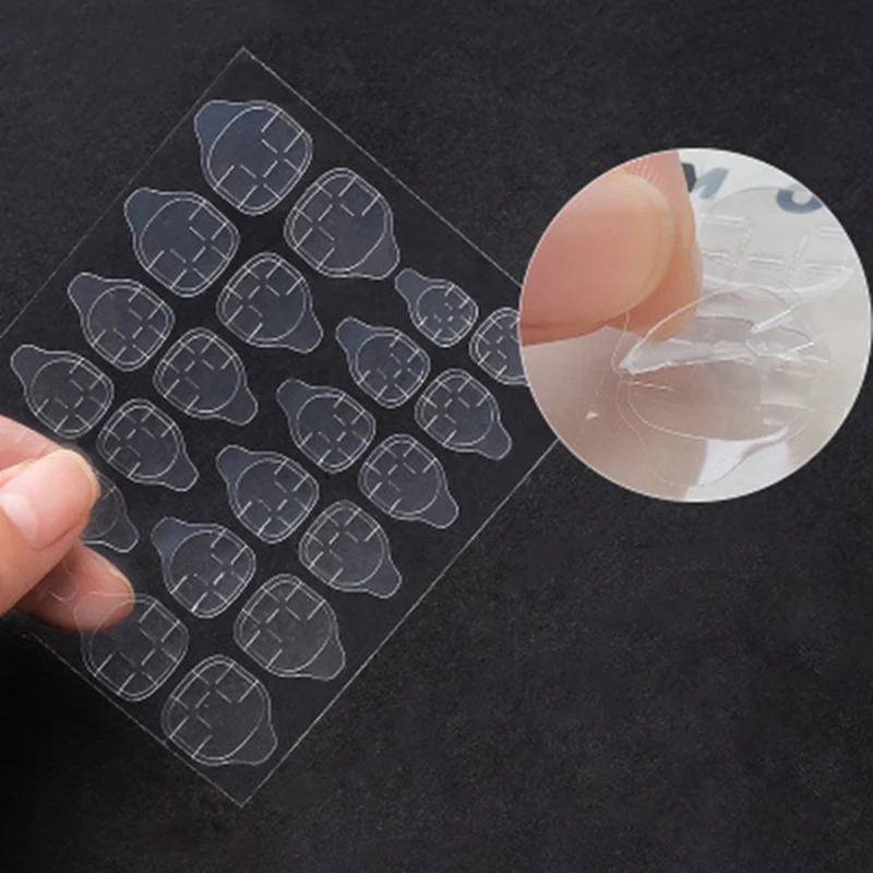 GAM-BELLE 120pcs Double Sided False Nail Art Adhesive Tape Glue Sticker DIY Tips Fake Nail Acrylic Manicure Gel Makeup Tool