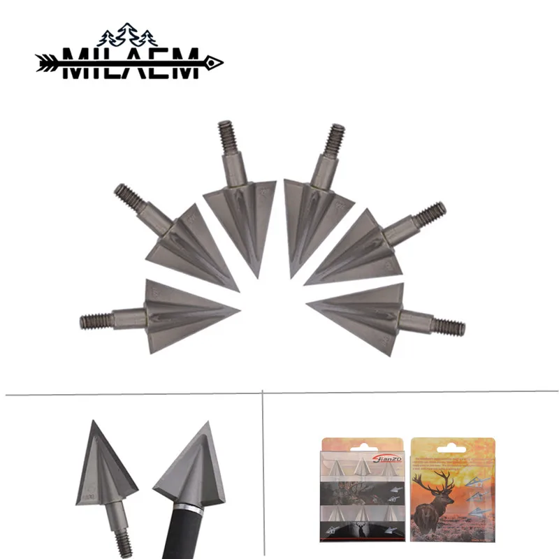 6 шт./12 шт. стрелы для стрельбы из лука 3 лезвия наконечники нержавеющей стали 100 г