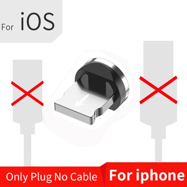 Only For iPhone Plug Магнитный Micro USB кабель GTWIN 2 м/3 м для iPhone xr Android, быстрая зарядка, Магнитный адаптер usb type C - Цвет: Only For iPhone Plug