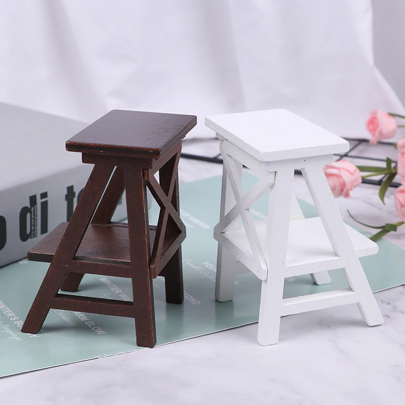 

New 1:12 Scale New Dollhouse Wood Shelf Flower Stand Mini Doll House Handmade Furniture Model Toys for Baby Kids