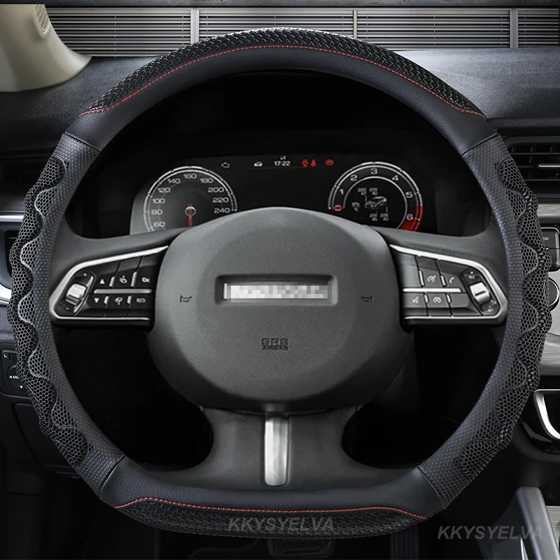 

Нескользящая кожа из микрофибры для Haval F7 F7X F5 чехол рулевого колеса автомобиля 37-38 см, D-образные автомобильные аксессуары, интерьер