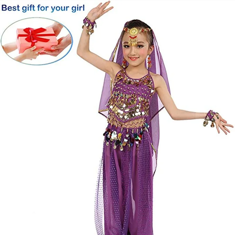 Костюм для танца живота девочек нарядное блестящее карнавальное платье детская