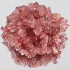 5-8 мм коэффициент естественный неправильной формы гравия бусины клубника кварц камень произвольной формы чипы бусины для самостоятельного изготовления ювелирных изделий браслет ожерелье 33